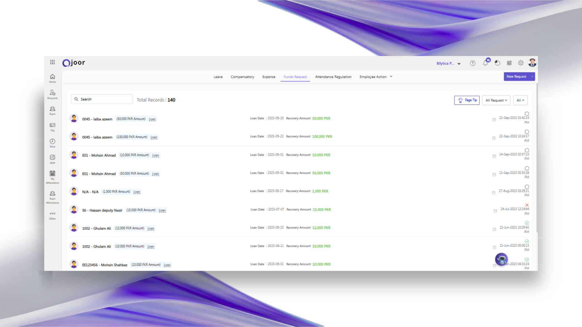 طلبات القروض والموافقات عليها