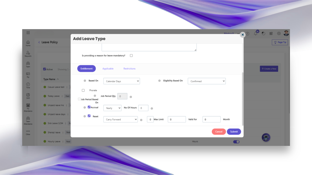 Customized Leave Policies for Each Organization