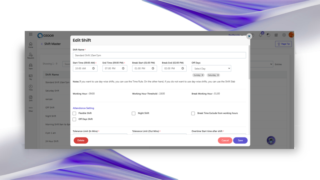 Easy Shift Management