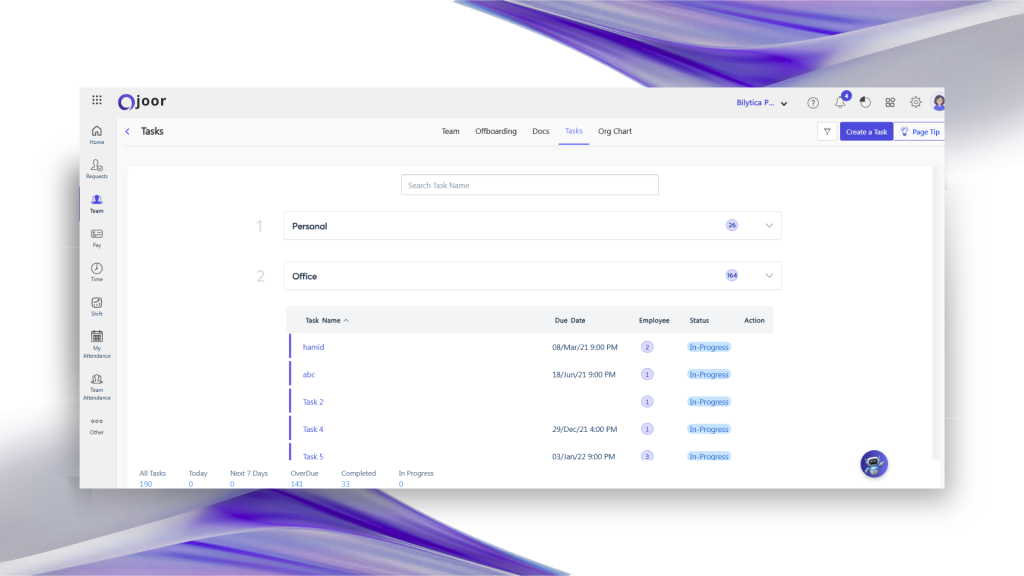 All Tasks and Workflows in One Place