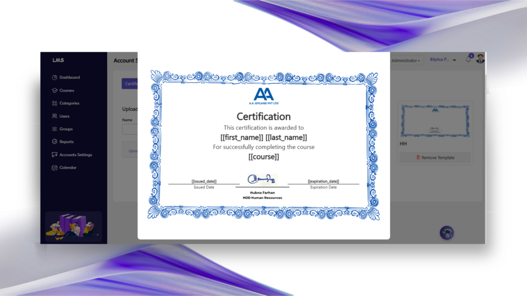Certification Management