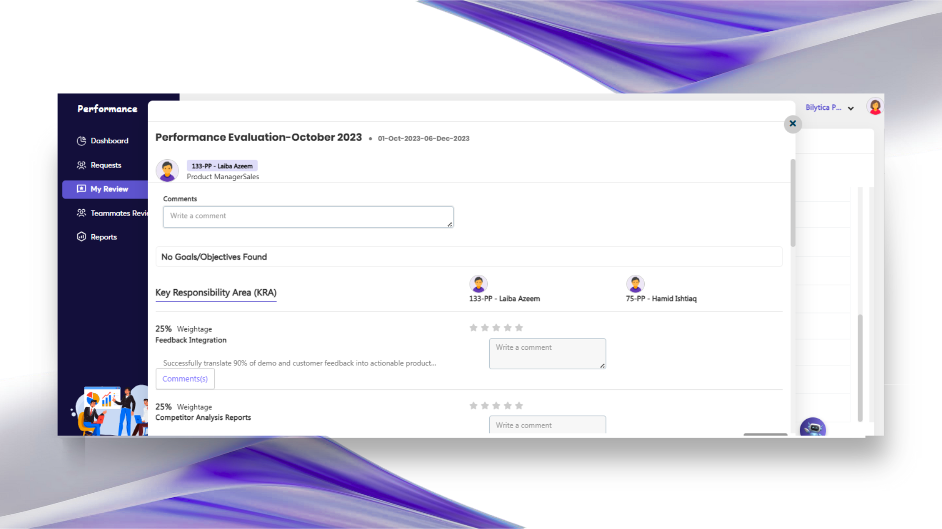 Confidential Feedback with Manager Notes